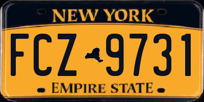 NY license plate FCZ9731