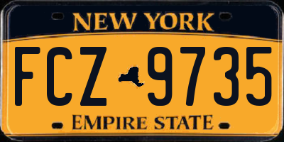 NY license plate FCZ9735