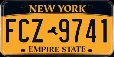 NY license plate FCZ9741