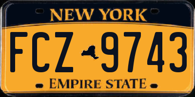 NY license plate FCZ9743