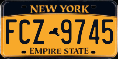 NY license plate FCZ9745
