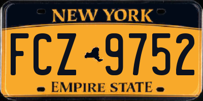 NY license plate FCZ9752