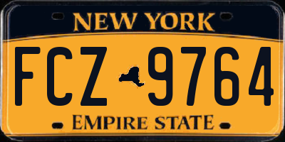 NY license plate FCZ9764