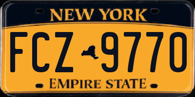 NY license plate FCZ9770