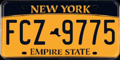 NY license plate FCZ9775