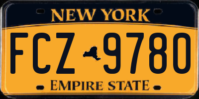 NY license plate FCZ9780