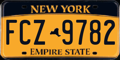 NY license plate FCZ9782