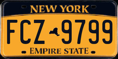 NY license plate FCZ9799