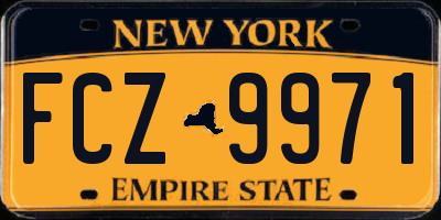 NY license plate FCZ9971