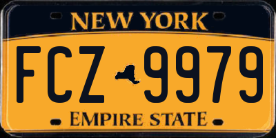 NY license plate FCZ9979