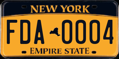 NY license plate FDA0004