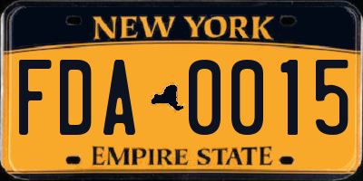 NY license plate FDA0015