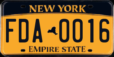 NY license plate FDA0016