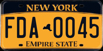 NY license plate FDA0045