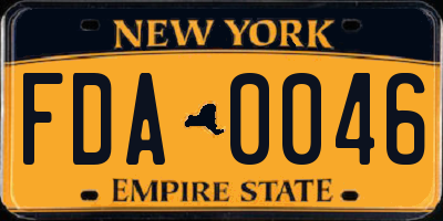 NY license plate FDA0046