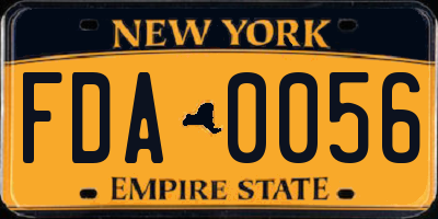 NY license plate FDA0056