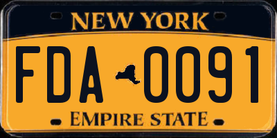 NY license plate FDA0091
