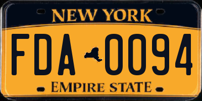 NY license plate FDA0094