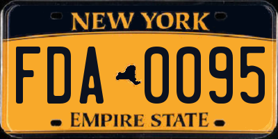 NY license plate FDA0095