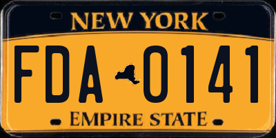NY license plate FDA0141