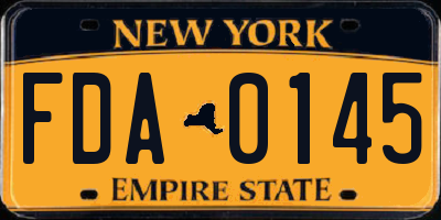 NY license plate FDA0145