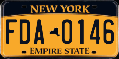 NY license plate FDA0146