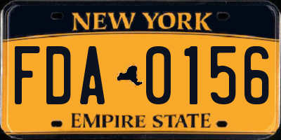 NY license plate FDA0156