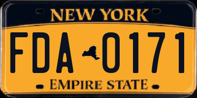 NY license plate FDA0171