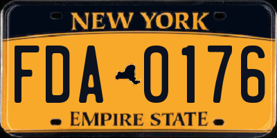 NY license plate FDA0176