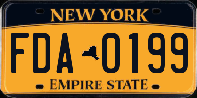 NY license plate FDA0199