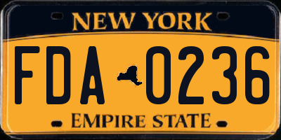 NY license plate FDA0236