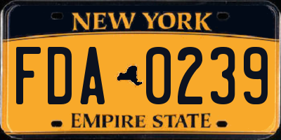 NY license plate FDA0239