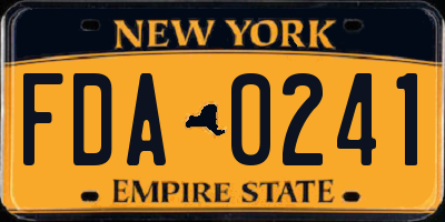 NY license plate FDA0241