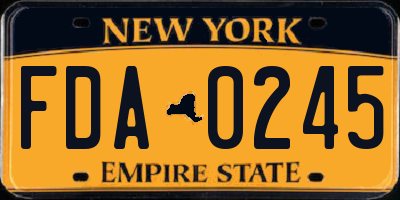 NY license plate FDA0245