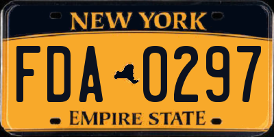 NY license plate FDA0297