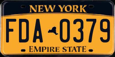 NY license plate FDA0379