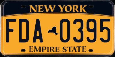 NY license plate FDA0395