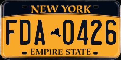 NY license plate FDA0426