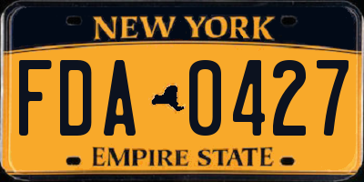 NY license plate FDA0427