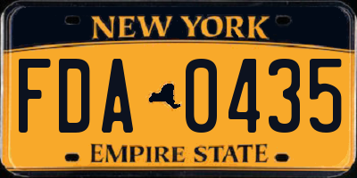 NY license plate FDA0435