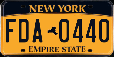 NY license plate FDA0440