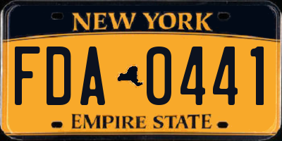 NY license plate FDA0441