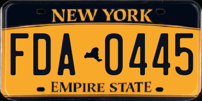 NY license plate FDA0445