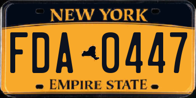 NY license plate FDA0447
