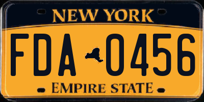 NY license plate FDA0456