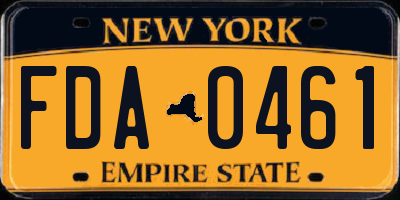 NY license plate FDA0461