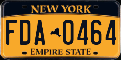 NY license plate FDA0464