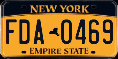 NY license plate FDA0469