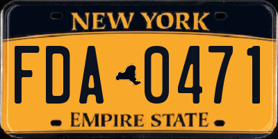 NY license plate FDA0471
