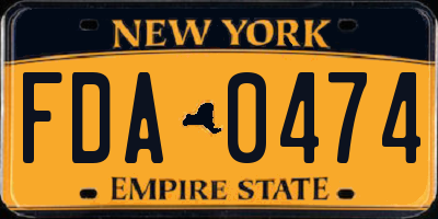 NY license plate FDA0474